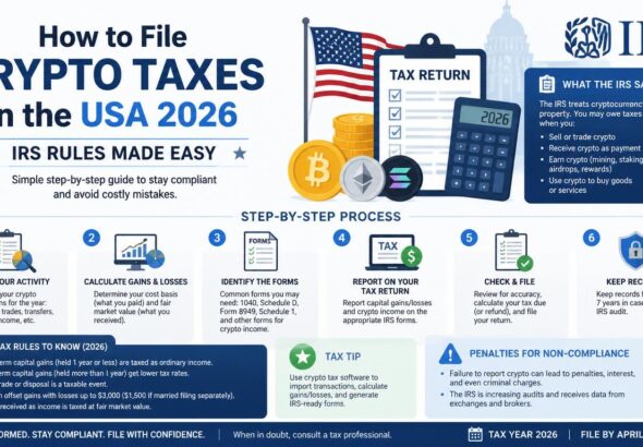 How to File Crypto Taxes in the USA 2026 – IRS Rules Made Easy