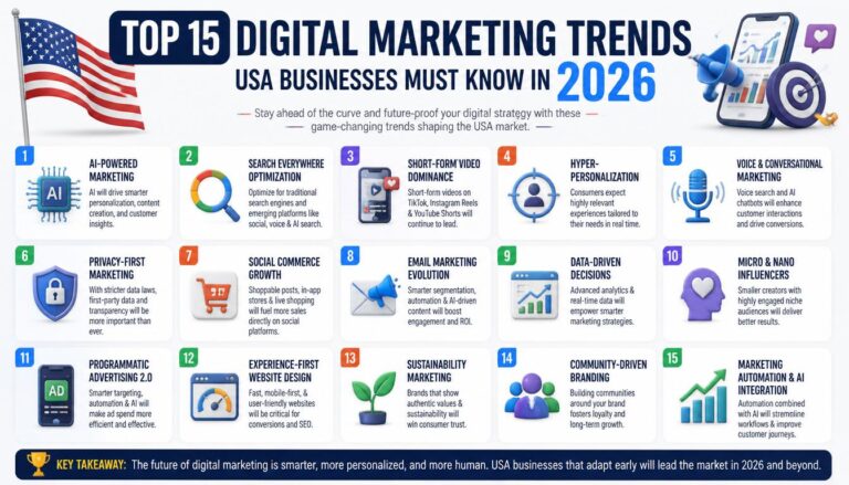 Top 15 Digital Marketing Trends USA Businesses Must Know in 2026